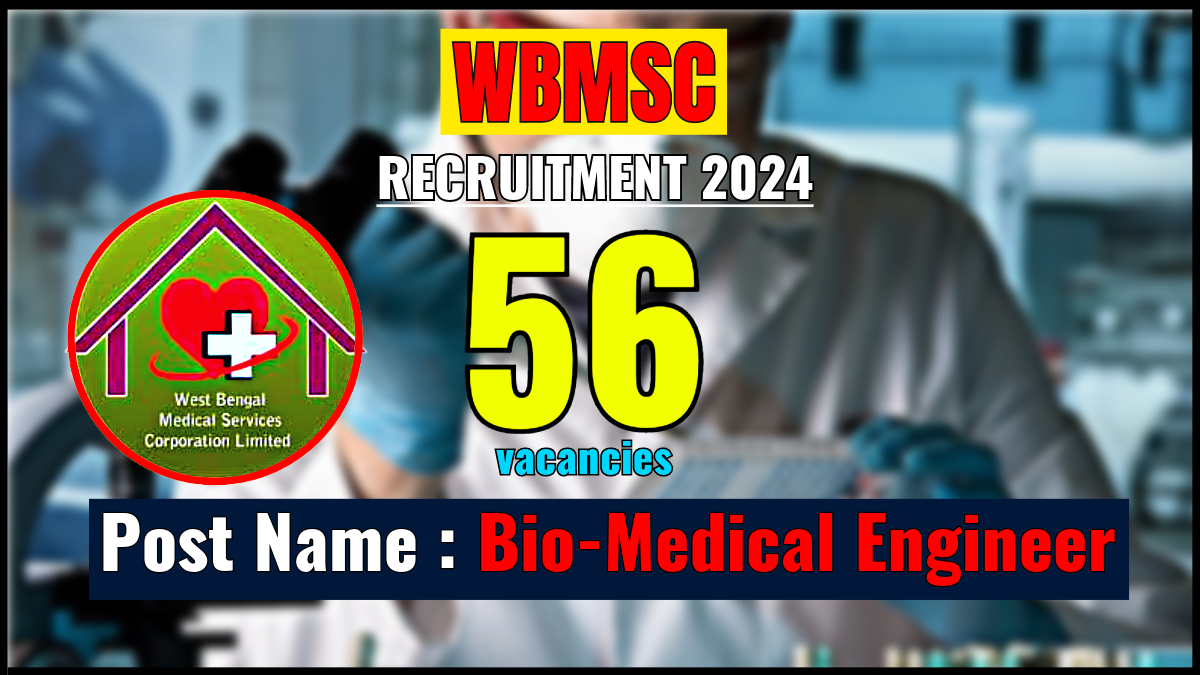 WBMSC Recruitment 2024