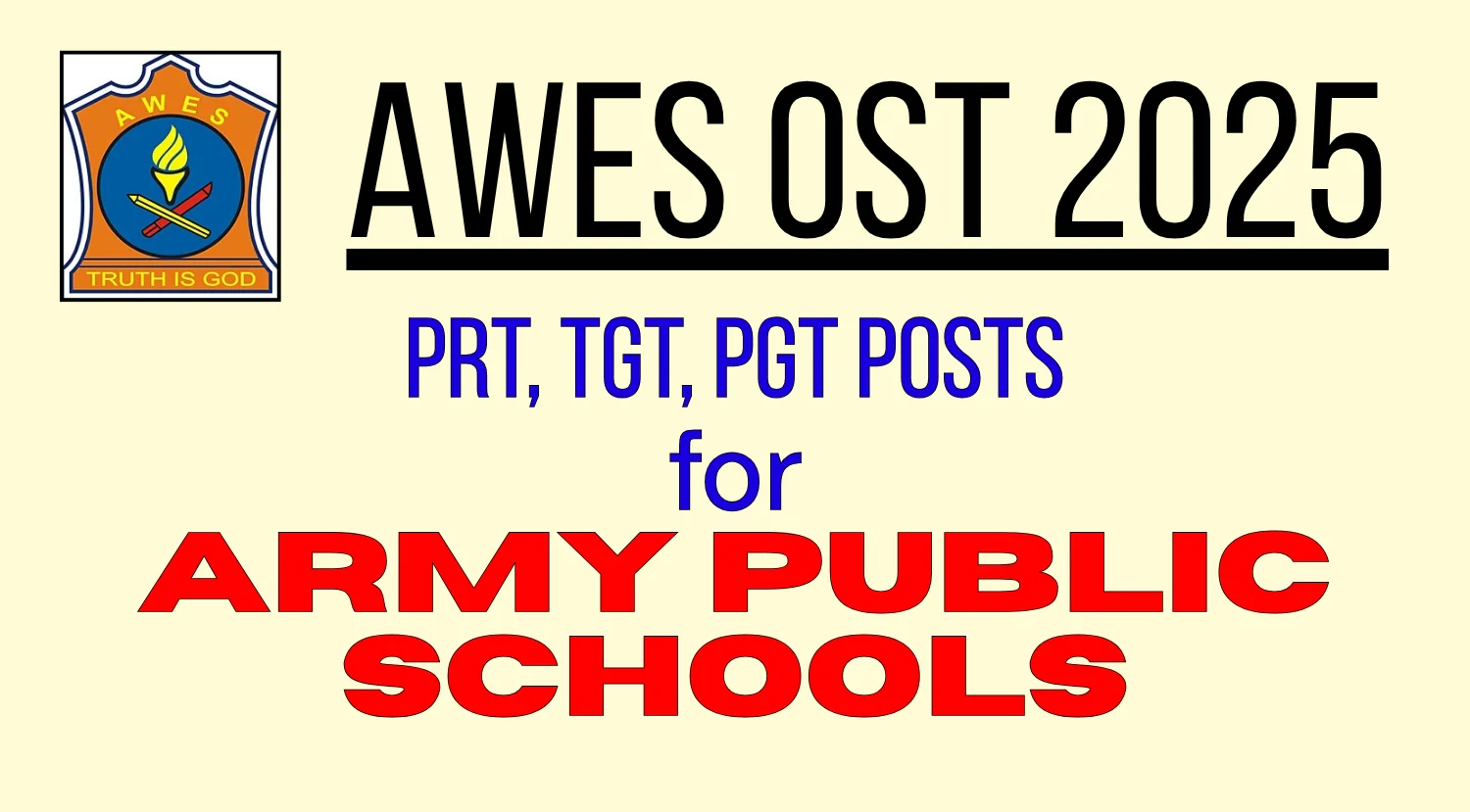 AWES OST 2025 Notification Apply for PRT, TGT, PGT Posts