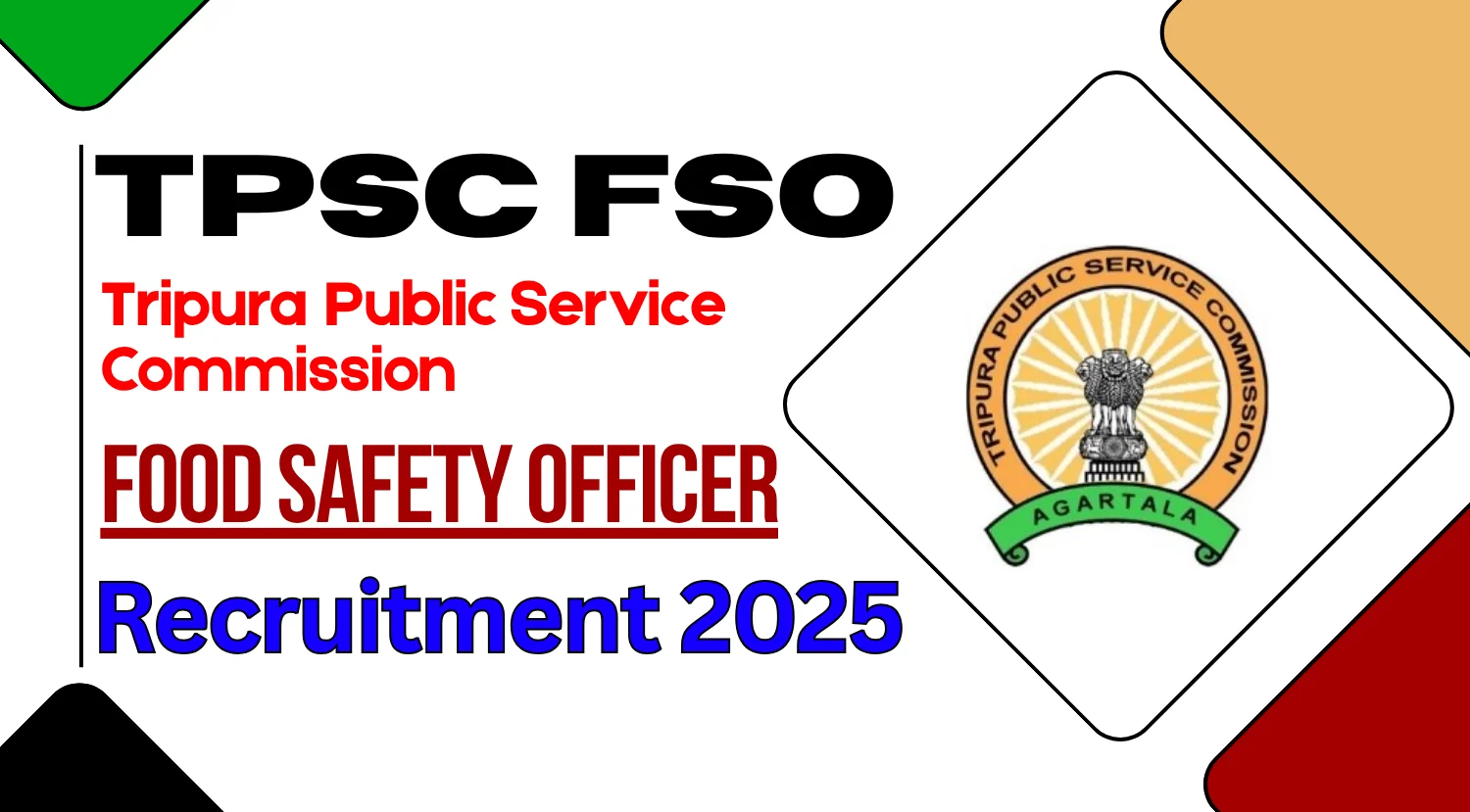Tpsc TPSC FSO Recruitment 2025, Apply for Food Safety Officer