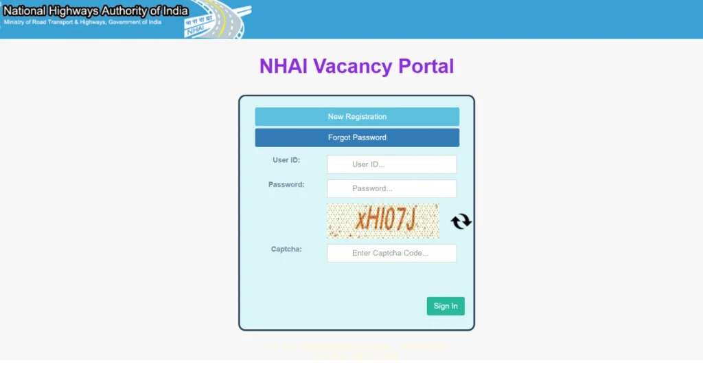 NHAI Technical Advisor Recruitment 2025